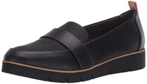 dr. scholl's shoes women's webster slip on loafer, black, 7 us