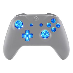 extremerate multi-colors luminated dpad thumbsticks start back abxy action buttons (dtf) led kit for xbox one standard, xbox one s x controller 7 colors 9 modes button control -controller not included