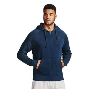 Under Armour mens Rival Fleece Full Zip Hoodie , Academy Blue (408)/Onyx White , 3X-Large