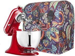 kitchen aid mixer cover, stand mixer cover compatible with 5-8 quart kitchenaid/hamilton stand mixer, dust cover with pockets, kitchen aid mixer accessories fits for all tilt head & bowl lift