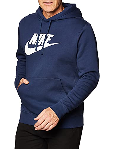 Nike GX NSW Mens Club Pullover Hoodie BV2973-410 Size S Midnight Navy/White