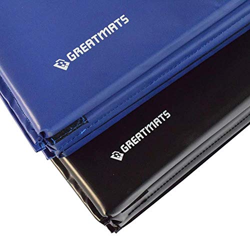 Greatmats Gym Mats 5x10 Ft x 2 Inch, Folding Mats for Martial Arts, Home Exercise Mats, MMA Mats (Blue)