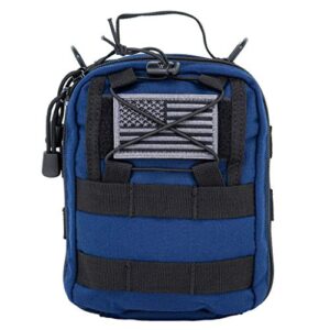 line2design first aid (ifak) pouch ems bag - emt emergency medical trauma pack bags tactical edc rescue utility gear ifak bags for hiking stop bleeding includes usa patch - navy