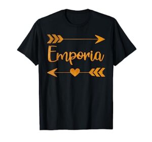 emporia ks kansas funny city home roots usa women gift t-shirt