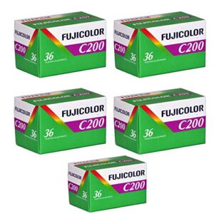 5 rolls fuji c200 35mm film 135-36 fujicolor fujifilm color print 2014