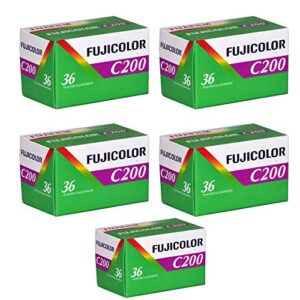 5 Rolls Fuji C200 35mm Film 135-36 FujiColor Fujifilm Color Print 2014