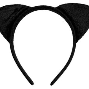 OLYPHAN Cat Costume Accessories Cat Ears and Tail Set Black Animal Halloween Accessory Kit for Women/Adults Cat Cosplay Pack w. Bell Choker Necklace 3 PCS