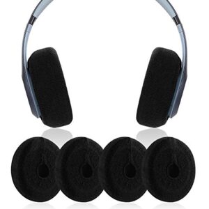 jarmor earpads sweater cover protectors with stretchable knit fabric for beats studio 3 / 2 wireless/wired bose qc35 25 15 headphones and other headsets with 3-4 inch ear cushions [ 2 pairs ] (black)