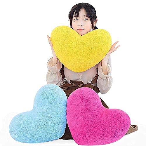 sunyou Cute Plush Red Heart Pillow Cushion Throw Pillows Gift for Friends/Children/Girl/Valentine's Day Fit for Living Room/Bed Room/Dining Room/Office and Sofa/Cars/Chairs (Heart)