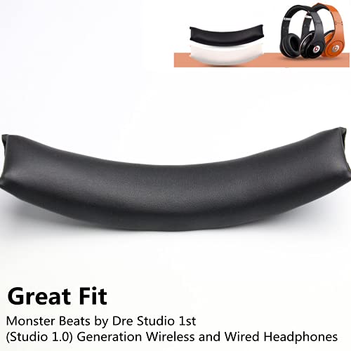 Studio1.0 Replacement Top Headband Foam Cushion Pad Repair Parts Compatible with Beats Studio 1.0 Studio1 (1st Gen) Wired Studio1.0 Wireless Over-Ear Headphone(Black)