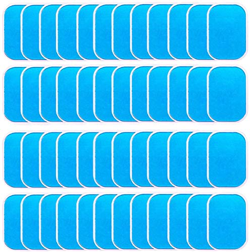 LEKEONE 50 Pcs/25 Packs Pads Abs Trainer Replacement Gel Sheet for Abdominal Muscle Trainer, Accessory for Ab Workout Toning Belt.