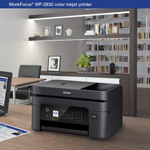 Epson Workforce WF-2830 All-in-One Wireless Color Printer with Scanner, Copier and Fax (Renewed)