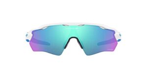 oakley youth oj9001 radar ev xs path rectangular sunglasses, matte white/prizm sapphire, 58 mm