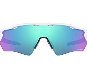 Oakley Youth OJ9001 Radar EV XS Path Rectangular Sunglasses, Matte White/Prizm Sapphire, 58 mm