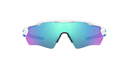 Oakley Youth OJ9001 Radar EV XS Path Rectangular Sunglasses, Matte White/Prizm Sapphire, 58 mm