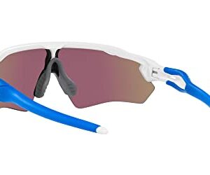 Oakley Youth OJ9001 Radar EV XS Path Rectangular Sunglasses, Matte White/Prizm Sapphire, 58 mm