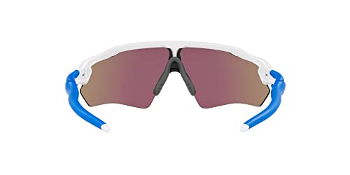 Oakley Youth OJ9001 Radar EV XS Path Rectangular Sunglasses, Matte White/Prizm Sapphire, 58 mm