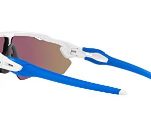 Oakley Youth OJ9001 Radar EV XS Path Rectangular Sunglasses, Matte White/Prizm Sapphire, 58 mm