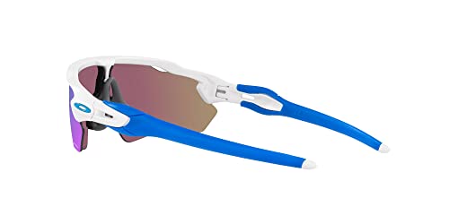 Oakley Youth OJ9001 Radar EV XS Path Rectangular Sunglasses, Matte White/Prizm Sapphire, 58 mm