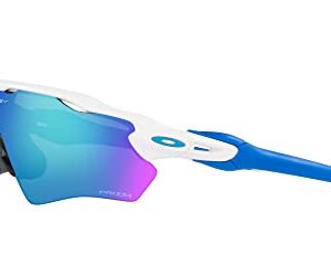 Oakley Youth OJ9001 Radar EV XS Path Rectangular Sunglasses, Matte White/Prizm Sapphire, 58 mm