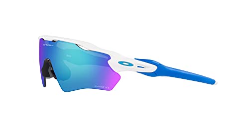 Oakley Youth OJ9001 Radar EV XS Path Rectangular Sunglasses, Matte White/Prizm Sapphire, 58 mm