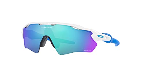 Oakley Youth OJ9001 Radar EV XS Path Rectangular Sunglasses, Matte White/Prizm Sapphire, 58 mm