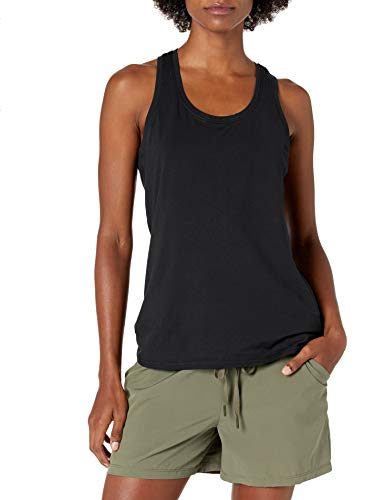 Amazon Essentials Women's Tech Stretch Racerback Tank Top (Available in Plus Size), Pack of 2, Black/Grey Camo, Large