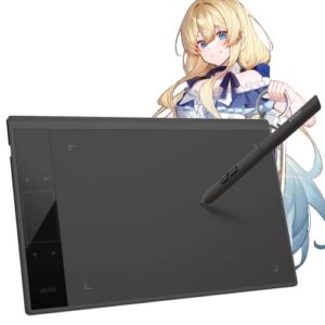 digital graphic drawing tablet veikk a30, 4 touch keys 1 touch panel, linux support, 10x6 inch with 8192 levels battery-free pen electronic writing tablets for pc/android/mac/windows