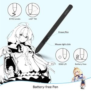 Digital Graphic Drawing Tablet VEIKK A30, 4 Touch Keys 1 Touch Panel, Linux Support, 10x6 Inch with 8192 Levels Battery-Free Pen Electronic Writing Tablets for PC/Android/Mac/Windows