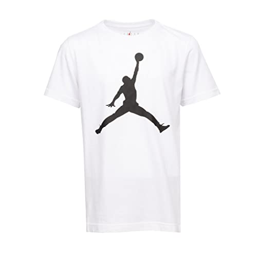 Nike AIR Jordan Boys' Jumpman T-Shirt (White/Black, Medium)