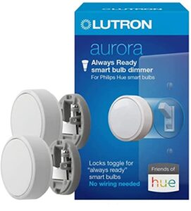 lutron aurora smart bulb dimmer switch (2 pack) | for philips hue smart bulbs | z3-1brl-wh-l0-2 | white