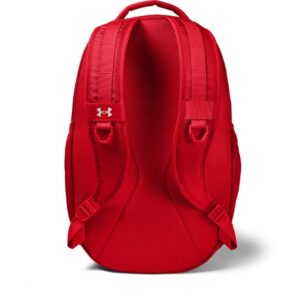 Under Armour unisex-adult Hustle 5.0 Backpack , Red (600)/Silver , One Size Fits All