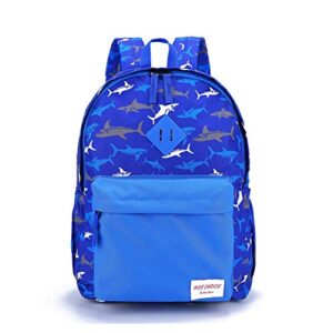 preschool backpack little kid toddler kindergarten school backpacks for boys and girls with chest strap (shark)