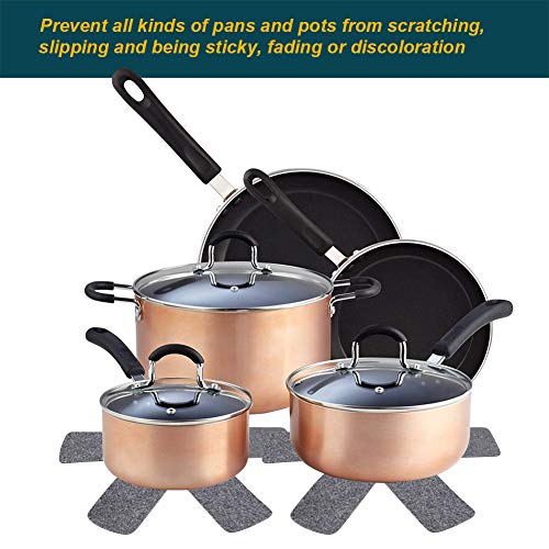 Pot and Pan Protectors, Set of 12 and 3 Different Size, Pot Dividers Pads/Stacking Pan Protectors/Pan Separators Pads for Protecting and Separating Pots and Pans