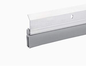 heavy duty silver triple seal door sweep for gaps up to 1" made in usa v-62t (4 ft (48") long)