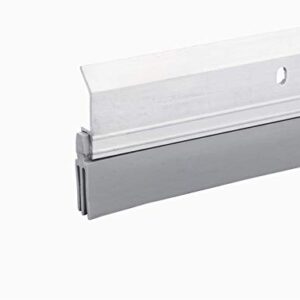 Heavy Duty Silver Triple Seal Door Sweep for Gaps up to 1" Made in USA V-62T (4 FT (48") Long)