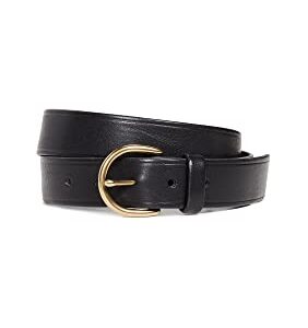 Madewell Women's Medium Perfect Leather Belt, True Black, S