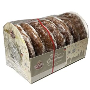 Wicklein Original Nürnberger Gingerbread, Fine Oblaten Glazed Lebkuchen, German Cookies, 200g