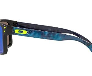 Oakley Men's Oo9102 Holbrook Square Sunglasses, Hi Res Blue Camo/Prizm Sapphire, 57 mm