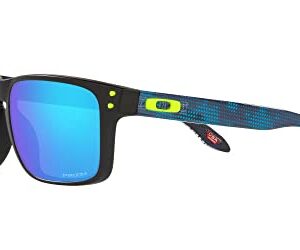 Oakley Men's Oo9102 Holbrook Square Sunglasses, Hi Res Blue Camo/Prizm Sapphire, 57 mm