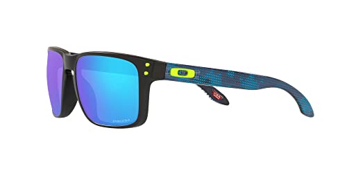 Oakley Men's Oo9102 Holbrook Square Sunglasses, Hi Res Blue Camo/Prizm Sapphire, 57 mm