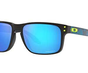 Oakley Men's Oo9102 Holbrook Square Sunglasses, Hi Res Blue Camo/Prizm Sapphire, 57 mm