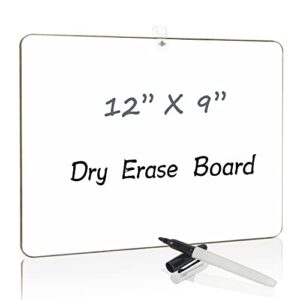 grope small dry erase boards blank double sided portable learning writeboard mini lapboards with a marker for children 9x12 inches (blank set of 1)