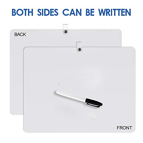 Grope Small Dry Erase Boards Blank Double Sided Portable Learning Writeboard Mini Lapboards with a Marker for Children 9x12 inches (Blank Set of 1)