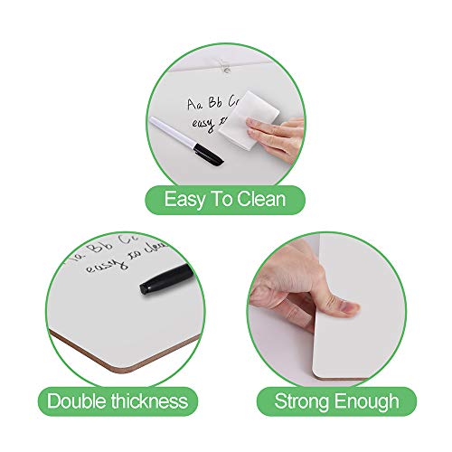 Grope Small Dry Erase Boards Blank Double Sided Portable Learning Writeboard Mini Lapboards with a Marker for Children 9x12 inches (Blank Set of 1)