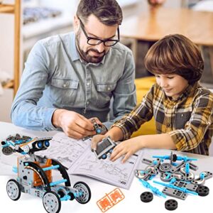 Lucky Doug 12-in-1 STEM Solar Robot Kit Toys Gifts for Kids 8 9 10 11 12 13 Years Old, Educational Building Science Experiment Set Birthday for Kids Boys Girls