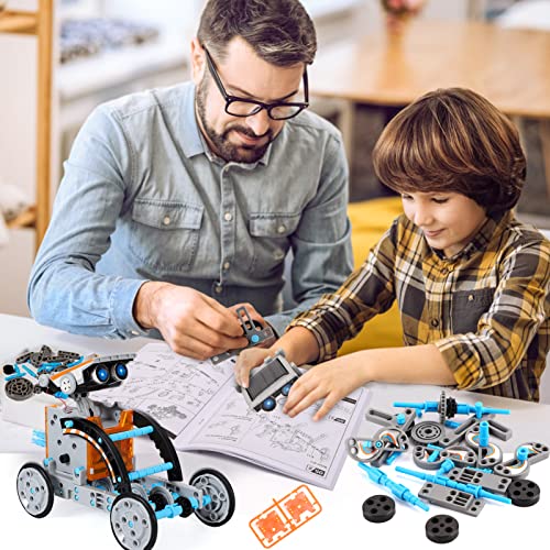 Lucky Doug 12-in-1 STEM Solar Robot Kit Toys Gifts for Kids 8 9 10 11 12 13 Years Old, Educational Building Science Experiment Set Birthday for Kids Boys Girls