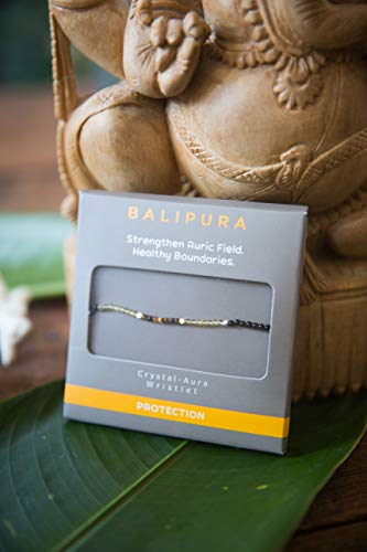 BALIPURA - Protection Aura Bracelet for Women - 2mm SMALL (TINY) BEADS Gemstones, Crystals, Black Tourmaline, Citrine, Quartz, 925 Solid Silver Beads - Spiritual Beaded Keep Bad Spirits Away