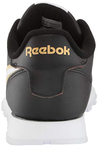 Reebok unisex-adult Classic Leather,Black/White/Gold Met.,11.5 M US