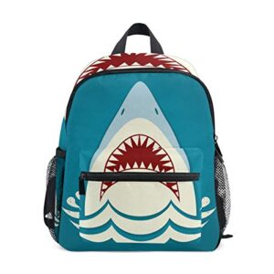 kids backpack shark tooth jaws for toddler boy girls age 3-7